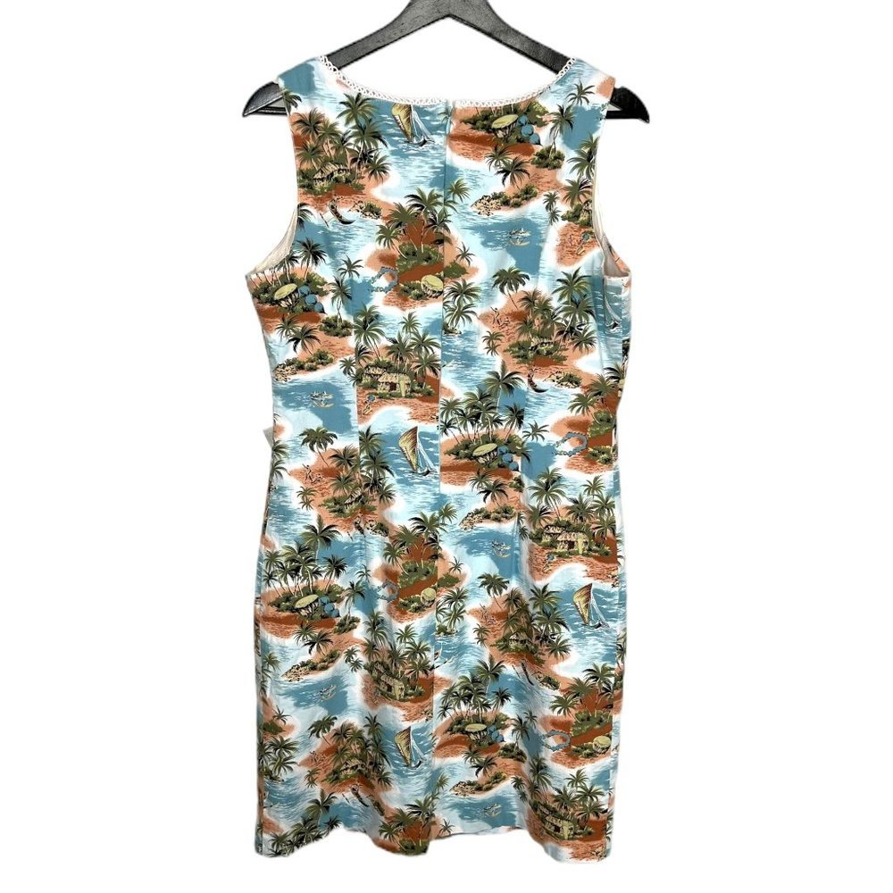 Vintage Tommy Bahama Tropical Print Sheath Dress - Picture 2 of 8